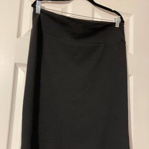 LuLaRoe XL Cassie Pencil Skirt - Solid Black